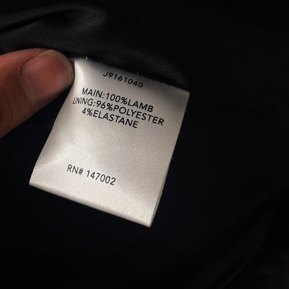 New The Jetset Diaries Black Medium Studded Lamb Leather Mini Skirt Exposed Zip - Picture 9 of 10